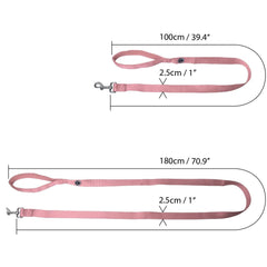 iGadgitz Home U7157 Padded Dog Lead, Padded Handle Dog Lead, Padded Dog Leash -Pink -100cm (1m) 3ft 4 inches