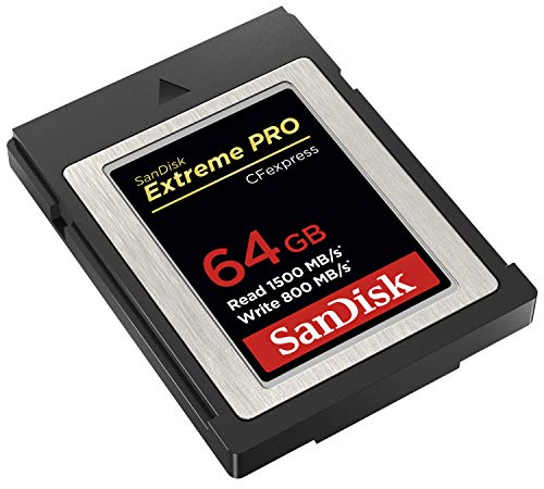 SanDisk Extreme PRO 64GB CF Express Card Type B, up to 1500MB/s, for RAW 4K video