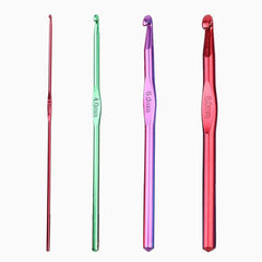 Crochet Hooks, 4 Pcs Multicolor Aluminum Knitting Needles, Crochet Hooks Set for Beginners or Professionals