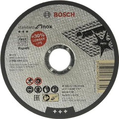 Bosch Professional 2608603255 10 x Cutting Discs for Inox Rapido WA 60 T BF (for Stainless Steel, Ø 125 mm, Straight, Accessories for Angle Grinders), White, 125mm x 1mm x 22.23mm