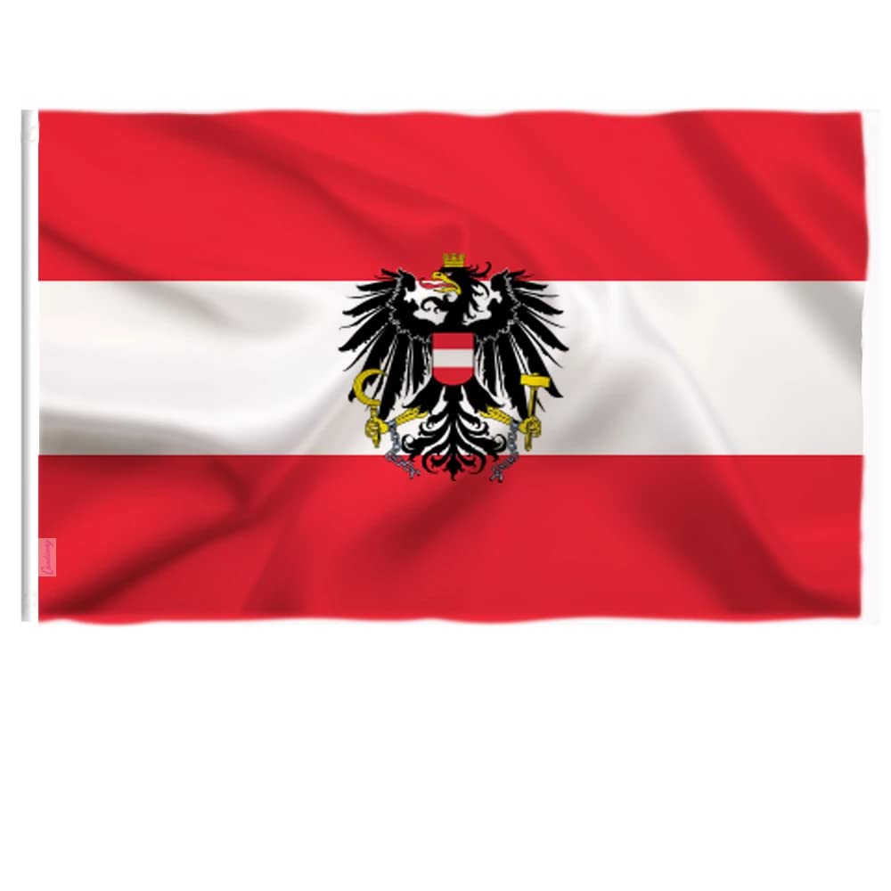 5ft x 3ft Austria National Flag with Eyelets Sporting Events Pub BBQ Decorations For Rugby Football Sports World Cup 2023 Banner Fan Support Table Cover