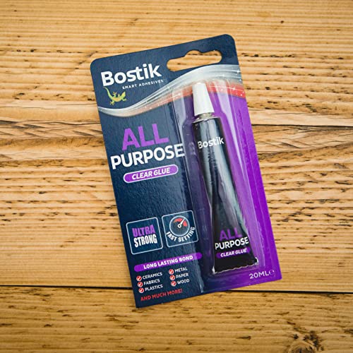 Bostik All Purpose Adhesive, Clear Glue for Minor Household Repairs, 20ml