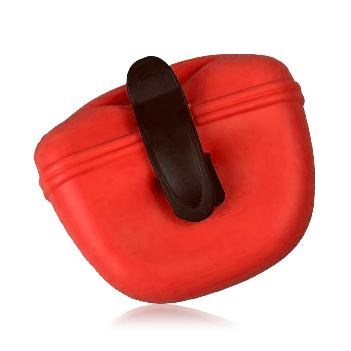 Rumyve Silicone Dog Therapy Bag Clip,Dog Training Bag Portable Dog Therapy Bag,Pocket Treat Handling Food Clip to Take The Dog Away(Red)