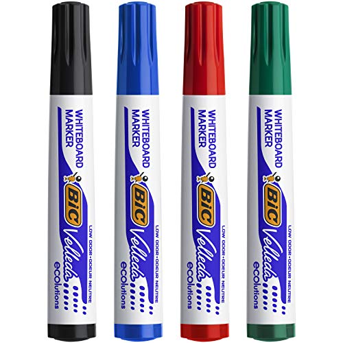 Bic TS-140038 Velleda 1701 Dry Wipe Bullet Tip Whiteboard Marker Pen, Pack of 4