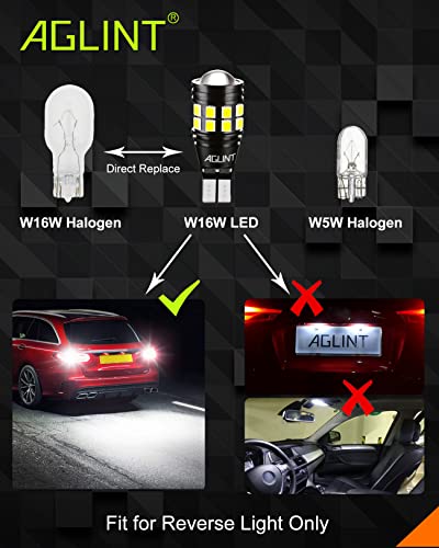 AGLINT T15 W16W LED Bulbs CANBUS Error Free 22SMD T16 955 921 912 Wedge for Car Backup Reverse Lights