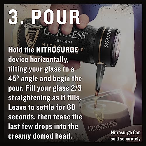 Guinness Draught Nitrosurge Device, Stout Beer, Perfect Pub Pour at Home, Rich Smooth Head & Sweetness of Malt Balanced with Hops, Cans Sold Separately, Device Only