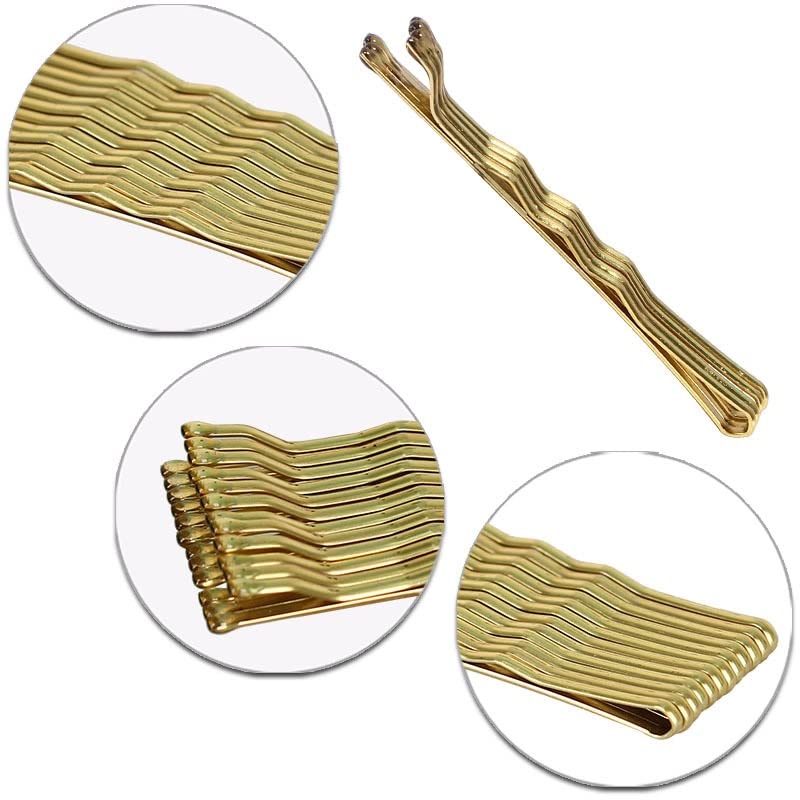 AnAsh Hair Pins 60 Pcs, Bobby Pins for Women, Hair Grips for Thick, Thin, Wavy, Curly, Long, Short Hair, Hair Clips for Styling Sectioning, Wearing, Casual, Party, Travel, & Weddings (Blonde)