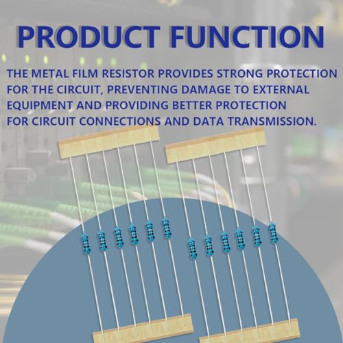 Innfeeltech 100 Pcs 1/4W 1% Tolerance 200 Ohm Metal Film Resistor Resistance for DIY Project and Experiments