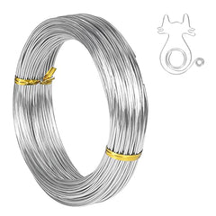 18 Gauge 1mm Aluminum Craft Wire, 165 Feet Bendable Metal Wire for Sculpting, Bike Modelling Skeleton Crafting Floral Making, Jewelry Making, Wire Weaving and Wrapping