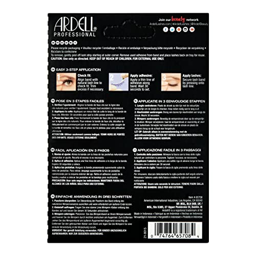 Ardell False Eyelashes Demi Wispies, 5 Pairs Multipack Natural-Looking Wispy Effect, Medium Volume & Length, Invisiband, Vegan-Friendly, Cruelty-Free