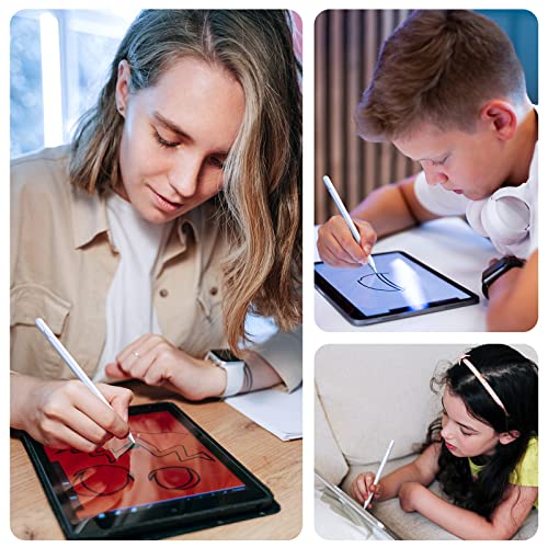 Pencil with Palm Rejection and Wireless Charging Stylus Pen Compatible with 2018-2024 Apple 6th~9th Gen Pro 12.9/11' Air 3rd-5th Mini 5th/6th