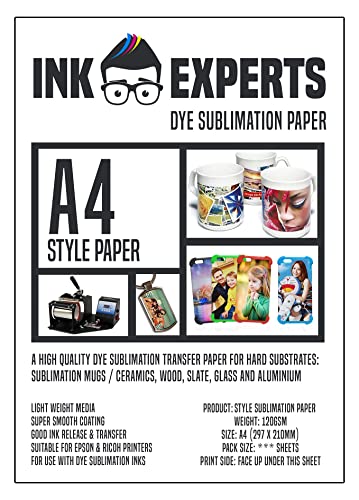 Ink Experts Style A4 Sublimation Paper 120gsm (100 Sheets)