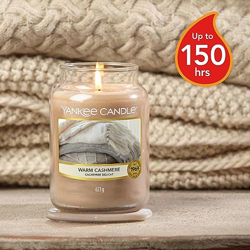 Yankee Candle Scented Candle, Warm Cashmere Large Jar Candle, Burn Time: Up to 150 Hours