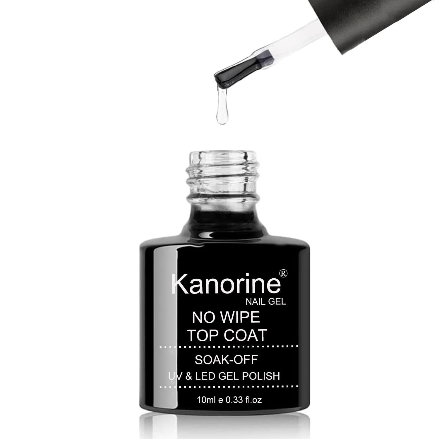 Kanorine Glossy Top Coat Gel Nail Polish UV LED Soak-Off No Wipe Lacquer Manicure Nail Sarlon Art (Gloss Top Coat)