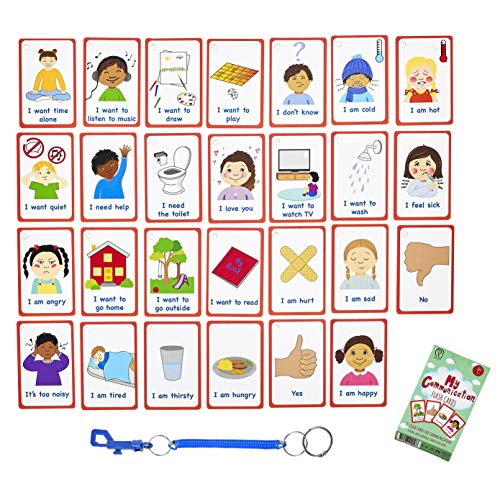 Special Needs My Communication Cards 27 PECS Flashcards For SEN, Special Ed, Speech Delay Non Verbal Children and adults with Autism for visual aid or cue cards