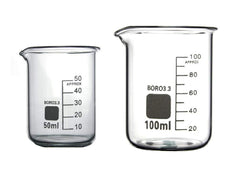 Rocwing Boro 3.3 Glass Graduated Measuring Beaker for Lab or Kitchen (50mland100ml)