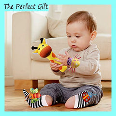 Foot Finders & Wrist Rattles for Infants Developmental Texture Toys for Babies & Infant Toy Socks & Baby Wrist Rattle - Newborn Toys for Baby Girls Boys - Baby Boy Girl Toys 0-3 3-6 6-9 Months