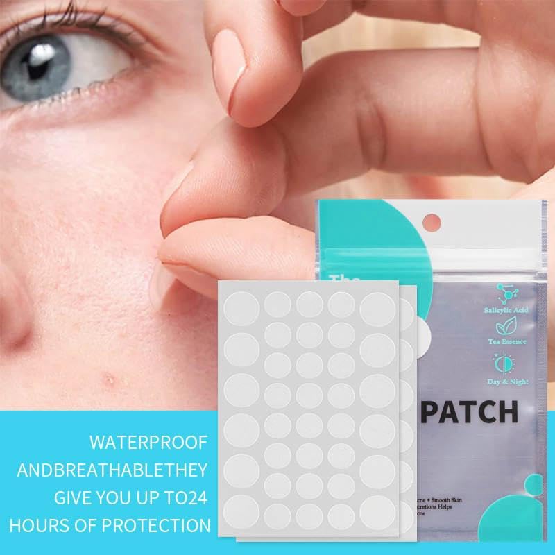 Pimple Patches for Face, Hydrocolloid Patches for Acne,Patch to Cover Zit & Blemishes, Spot Stickers, Invisible Spot Patches, Breakout-Fighting Dots for Spot(72 PCS)