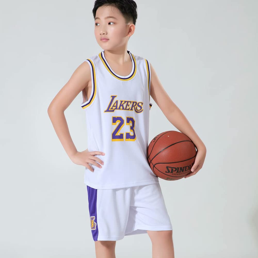 Kids Boys basketball jerseys - 2-Piece Basketball Performance Tank Top Set - Sleeveless Basketball Jersey and boy Shorts - Basketball Jersey kit for 4-14 Year Old Boys Girls Kids Gifts(M,140)