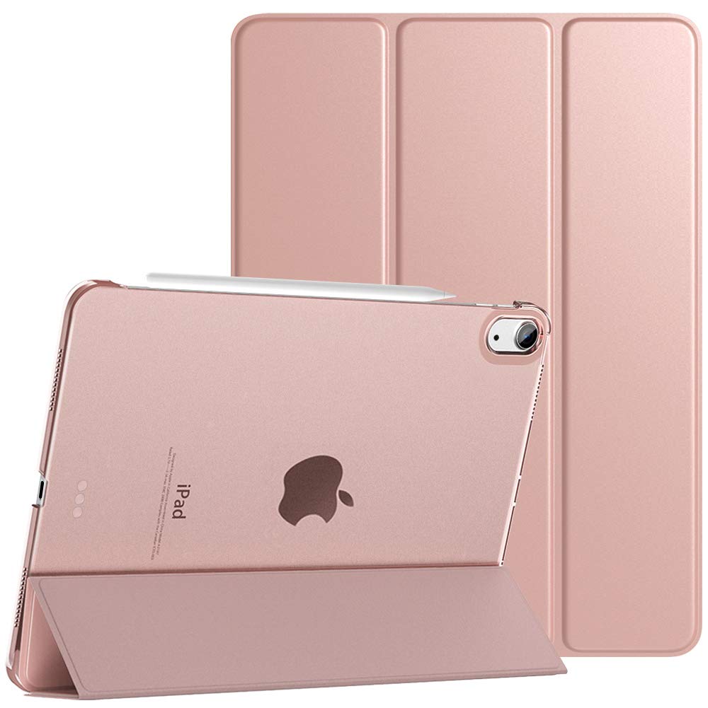 TiMOVO for iPad Air 11 Inch Case M2 2024, iPad Air 5th Generation Case 2022/iPad Air 4th Gen Case 2020 10.9 Inch, Slim Hard PC Translucent Back Shell Smart Cover Fit iPad Air Case - Rose Gold