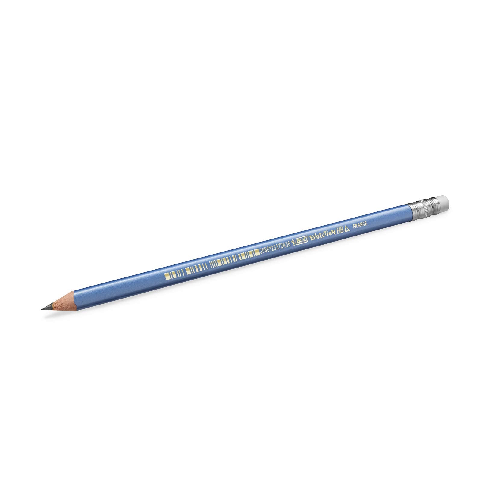 Bic - Evolution Triangle - Triangular Pencils with Integrated Eraser - HB - Box of 12