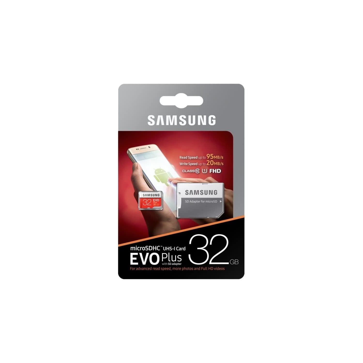 Samsung EVO Plus 32 GB microSDHC UHS-I U1 Memory Card with Adapter