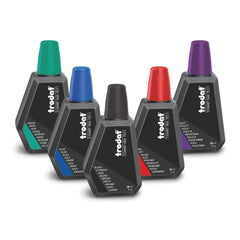 Trodat Black Ink Bottle - 28 ml - Replacement Ink for Hand Stamp Ink Pads (Pack of 2)