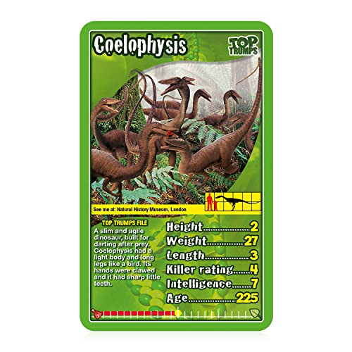 Top Trumps Dinosaurs Classics Card Game, Discover interesting facts in this educational packed game including the killer rating for a Tyrannosaurus Rex, makes a great gift for ages 6 plus