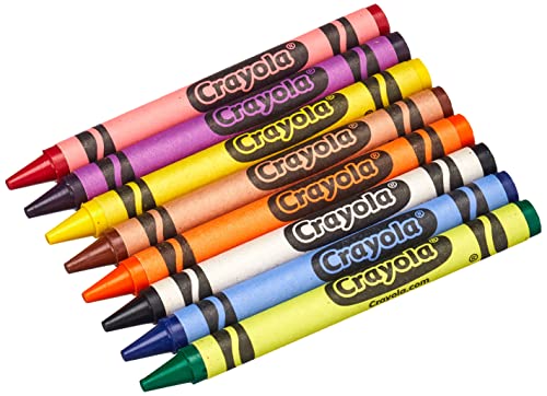 CRAYOLA Wax Colouring Crayons - Assorted Colours (Pack of 8), A Must - Have for All Kids Arts and Crafts Sets, Ideal for Kids Aged 3and