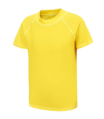 Rash Vest Boys Short Sleeve Swimsuit Boys Swim Top Kids Rash Guard Age 11-12 Years Yellow