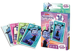 Shuffle Vampirina Card Games For Kids - 4 in 1 Snap, Pairs, Happy Families & Action Game, Great Gift For Kids Aged 4and