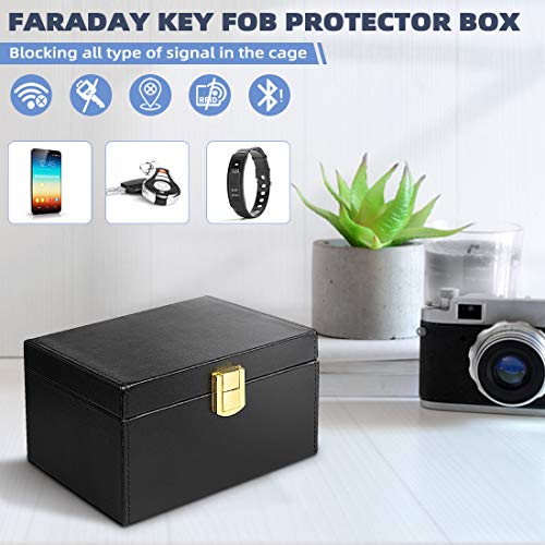 Samfolk Faraday Box and Pouch 2 Pack, Keyless Entry Car Key Safe Protector,RFID Anti-Theft Signal Blocking Cages