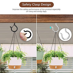 12Pack Q-Hanger Screw Hooks, Outdoor String Light Hanger Hooks Screw in Hooks with Buckle Windproof for Plants, Birdcage, Feeders, Christmas Decor, Mounted on Ceiling or Wall, Great for Garden Wood