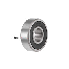 sourcing map 6000-2RS Deep Groove Ball Bearings Z2 10mm x 26mm x 8mm Double Sealed Carbon Steel 2pcs