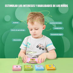 Talking Flash Cards for Toddler Toys for 2 3 4 5 6 Year Old Baby Girls Preschool Learning Resources Sensory Toys for Autism Educational Montessori Toys with 224 Words Interactive Gifts For Kid Age 2-6