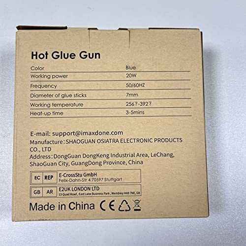 Hot Glue Gun Mini Glue Gun with 30pcs Glue Sticks Upgraded Version, 20W Hot Glue Gun Blue Fast Heating for Home and DIY Craft (White)