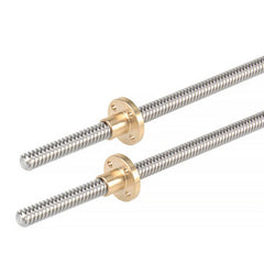 iYueMps 2 Pack 350mm 8mm Lead Screw 3D Printer Stainless Steel Threaded T8 Lead Screw Rod Linear Rail Bar Shaft with T8 Nut