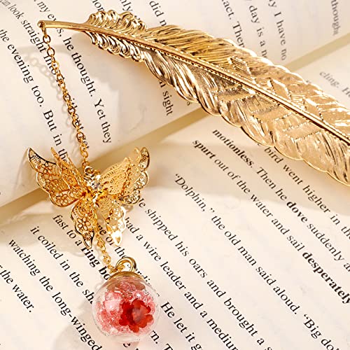 Toirxarn Metal Feather Bookmark - Perfect Gift for Mother's Day, Women's Birthdays & Teacher Appreciation, Chic Literary Accessory & Elegant Reading Aid for Readers and Book Lovers - with Gift Box