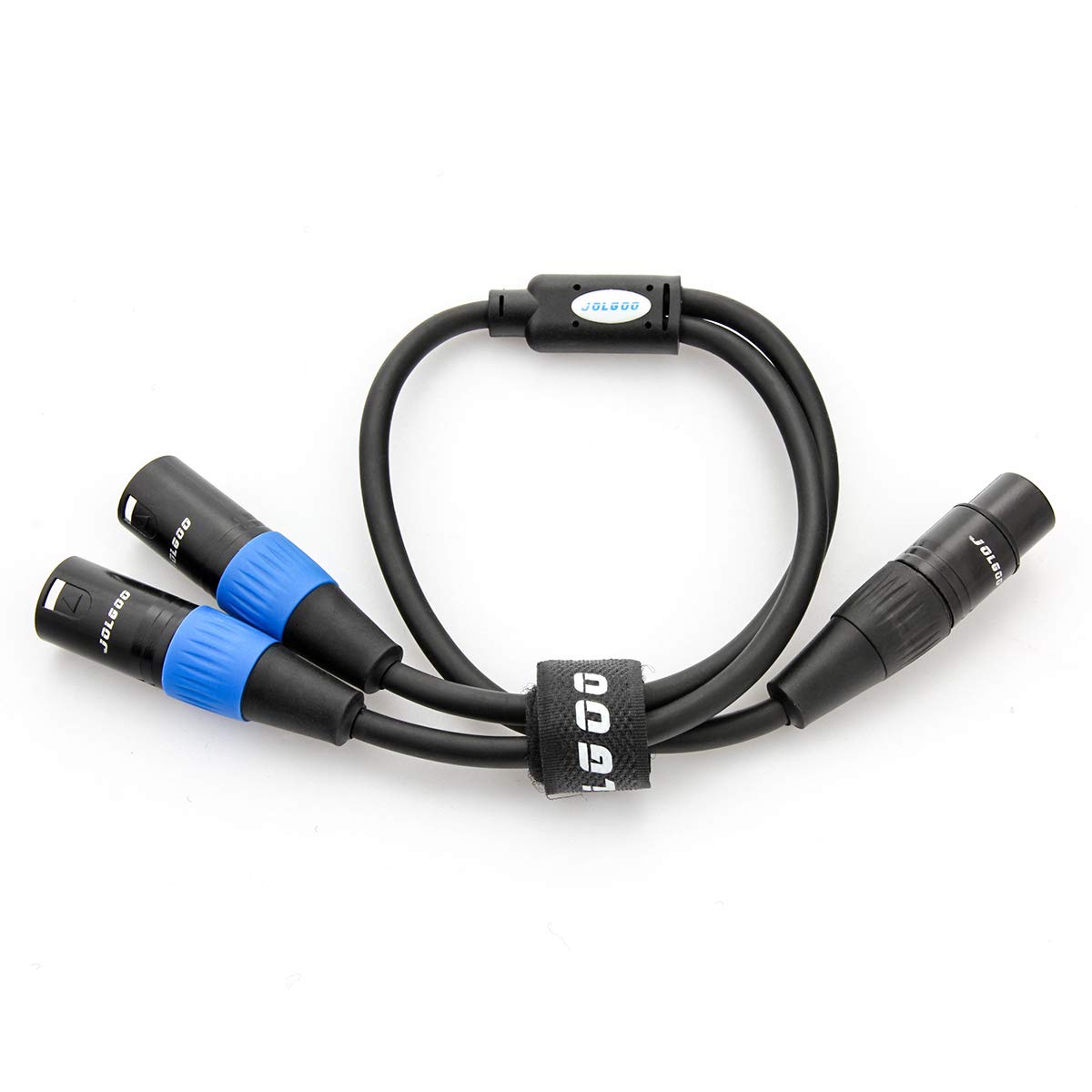 JOLGOO XLR Splitter Cable, XLR Female to Dual XLR Male Y Splitter Microphone Cable, Female to 2 Male XLR Y Cable, 50 cm