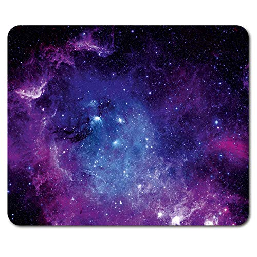 Purple Solar System Mouse Mat Pad - Nebula Galaxy Space Gift Secret Santa Birthday Christmas Astronaut Starry Night Sky Dad Brother Son Daughter Kids Men's Stars #8364