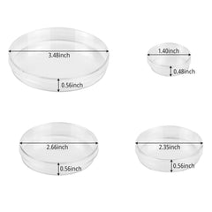 5 Pcs Plastic Petri Dish, Sterile Bacterial Culture Dish, Laboratory Plant Cell Tissue Petri Dish Accessories for Lab Supplies, School Science Equipment (Plastic-70mm-5Pcs)