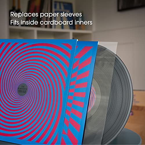 50x 12 Inch Anti Static Inner Vinyl Record Sleeves   DYNAMIC Rounded Bottom Plastic LP Sleeves   Replace Cardboard PVC & Paper Sleeves   Premium Quality 50 Micron HDPE - Won't Bunch Or Collapse