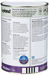 Leyland Wood & Metal Quick Dry Satin, Brilliant White, 1.25 Litre