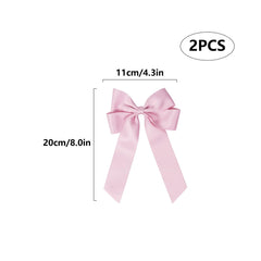 2 Pack Bow Hair Clips, Pink Hair Bows for Women Girls, Large Bow Clips Hair Barrette Hair Accessories