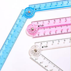 3PCS Folding Ruler 30cm Foldable Ruler Clear Ruler 15cm Transparent Straight Ruler Shatterproof Plastic Ruler Flexible Ruler Geometric Ruler for School Kids Office