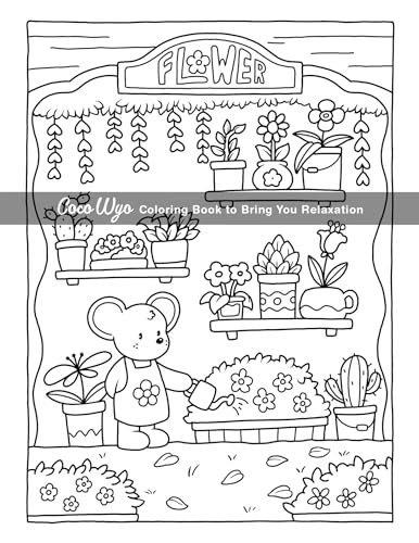 Cozy Spaces: Coloring Book for Adults and Teens Featuring Relaxing Familiar Corners with Cute Animal Characters for Stress Relief