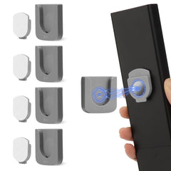 FIDWALL Magnetic Remote Control Holder Wall Mount, Innovative Slot Design for Effortless Organization of Home, Office, and School Supplies - Organize and Fix Remotes with Ease (Gray, 4 pack)