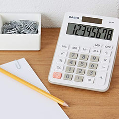 Casio MX-8B Desk Top Calculator, White