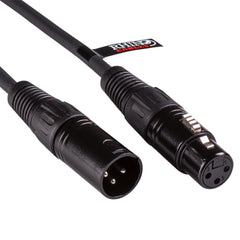 rhinocables XLR to XLR Cable, Extension Lead for Mic, Balanced Male to Female 3 Pin Audio Microphone Cable for Studio, Amplifier, Mixer, Desk Speaker, PA System, and Live Music Recording (3m)