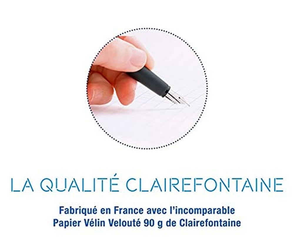 Clairefontaine - Ref 313741C - Mimeys Side Stapled Notebook (96 Pages) - A5and Size, Polypro Cover, 90gsm Brushed Vellum Paper, Séyès Ruling - Pink Cover